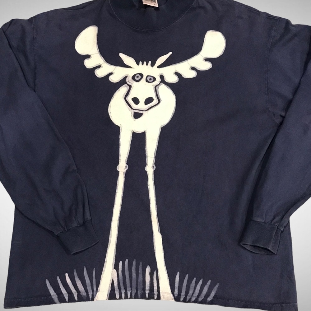 Moose in Headlights Long Sleeve T-shirt - LG 🇺🇸